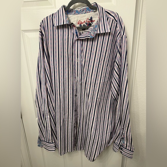 Robert Graham Men's Multicolor Striped Shirt 2XLTE - Picture 1 of 7